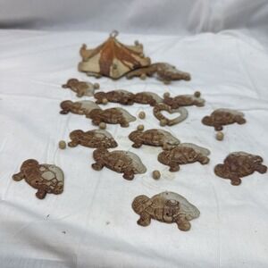 New 24'' Vintage Brown Sea Turtle Animal Wind Chimes Garden Hanging Decor